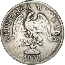 Mexico, 20 Centavos, 1900, Mexico City, Silver, VF(30-35), KM:405.2