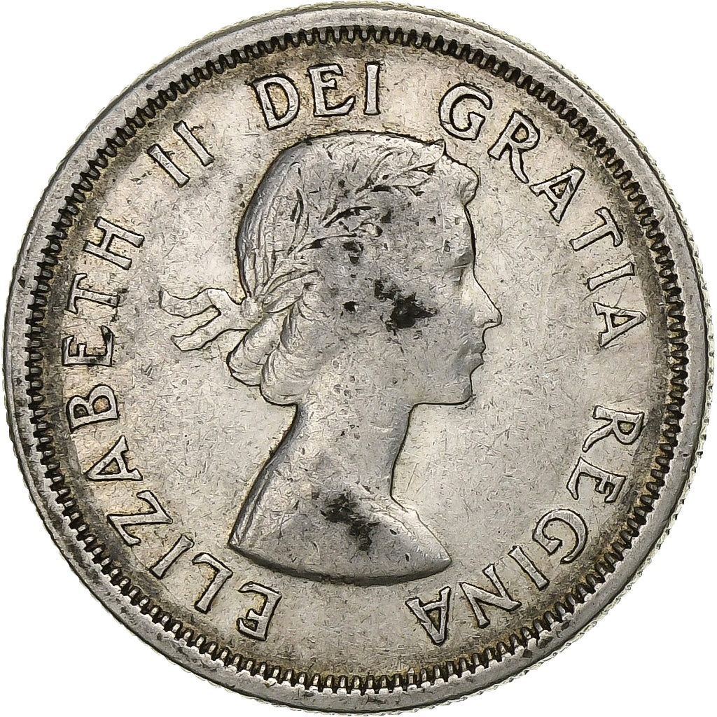 Kanada, Elizabeth II, 25 Cents, 1962, Royal Canadian Mint, Silber, S+, KM:52