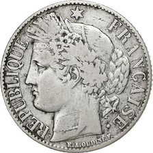 Francia, Franc, Cérès, 1887, Paris, Argento, MB+, Gadoury:465a, KM:822.1