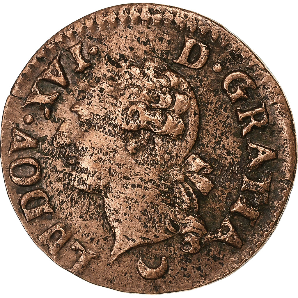 Francia, Louis XVI, Liard, 1782, Metz, Cobre, BC+, Gadoury:348, KM:585.2