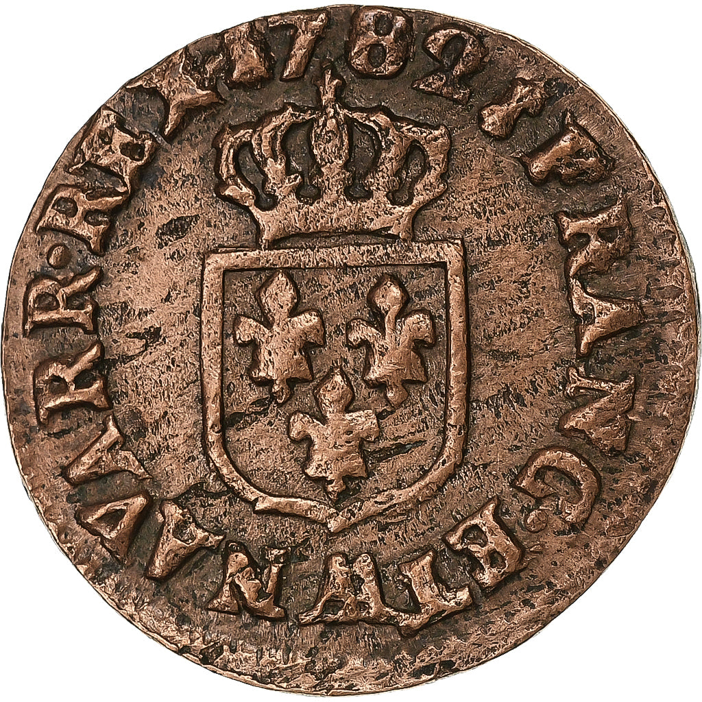 Francia, Louis XVI, Liard, 1782, Metz, Cobre, BC+, Gadoury:348, KM:585.2