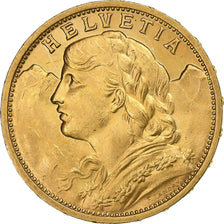Zwitserland, 20 Francs, 1912, Bern, Goud, PR, KM:35.1