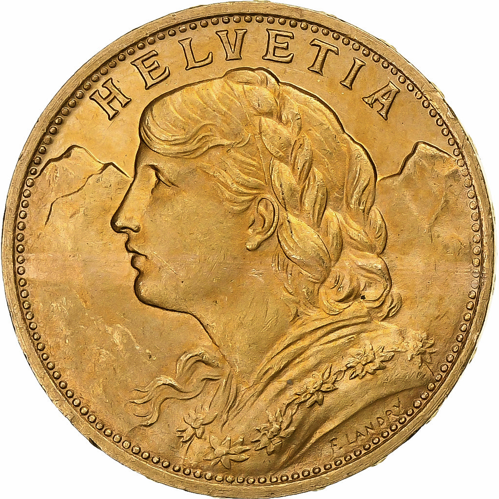 Suiza, 20 Francs, 1926, Bern, Oro, EBC, KM:35.1
