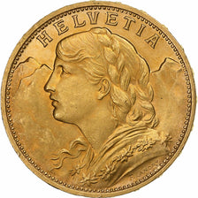 Suiza, 20 Francs, 1926, Bern, Oro, EBC, KM:35.1