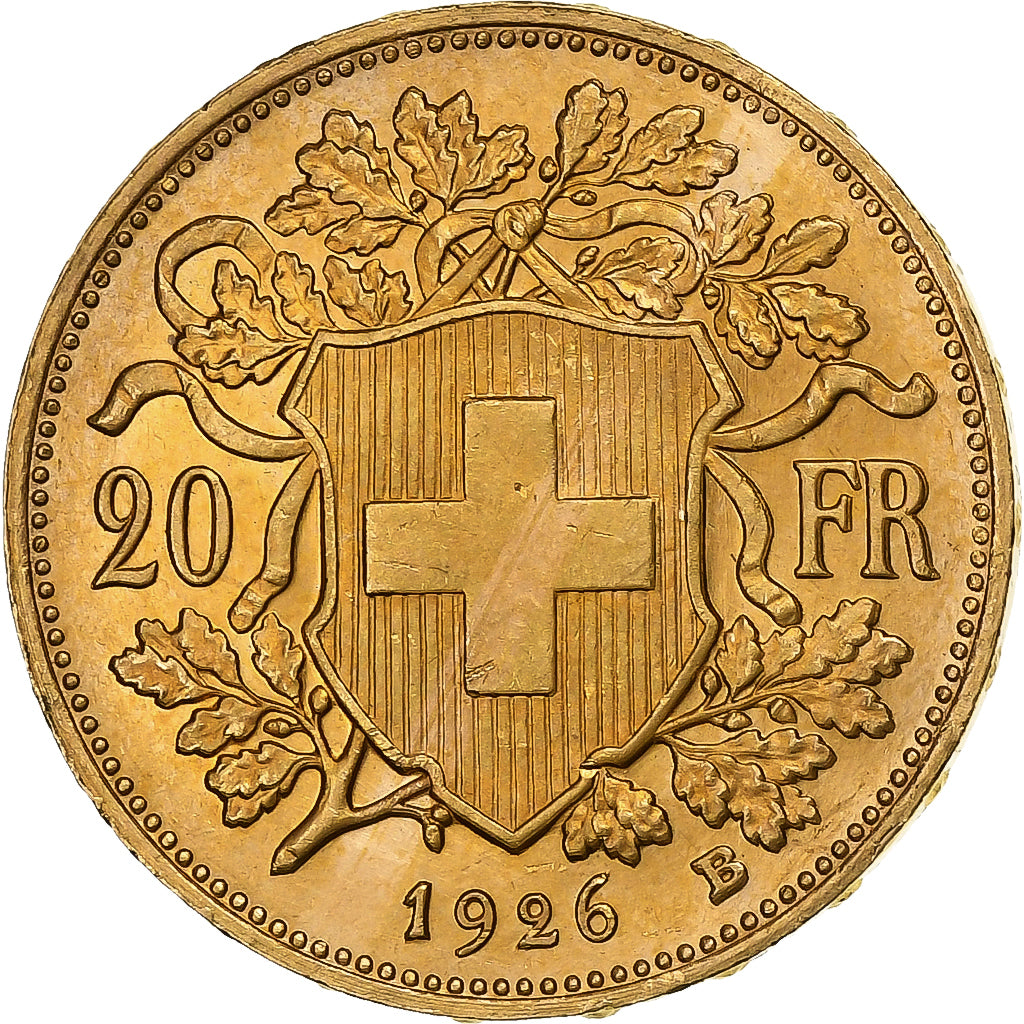 Suiza, 20 Francs, 1926, Bern, Oro, EBC, KM:35.1