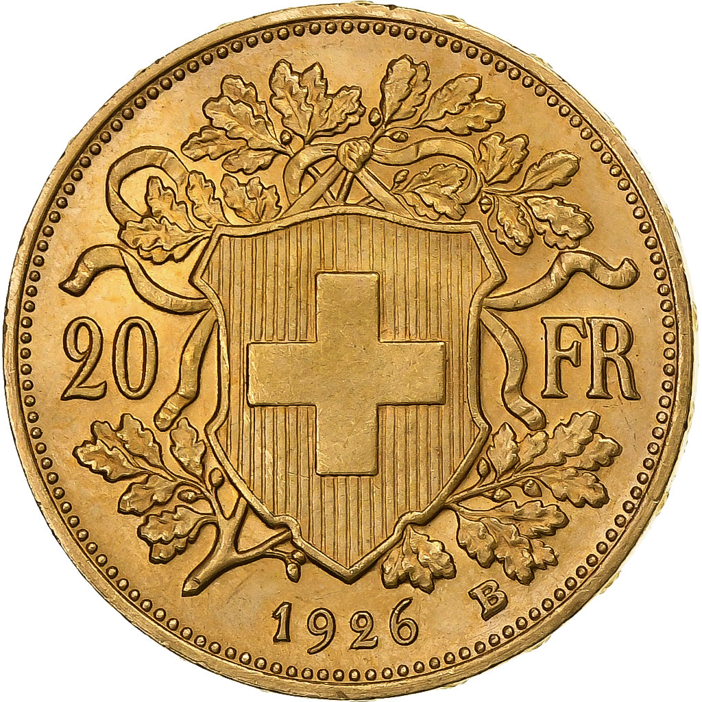 Suiza, 20 Francs, 1926, Bern, Oro, EBC, KM:35.1