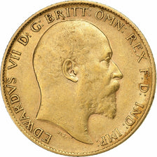 Great Britain, Edward VII, 1/2 Sovereign, 1910, Gold, EF(40-45), KM:804