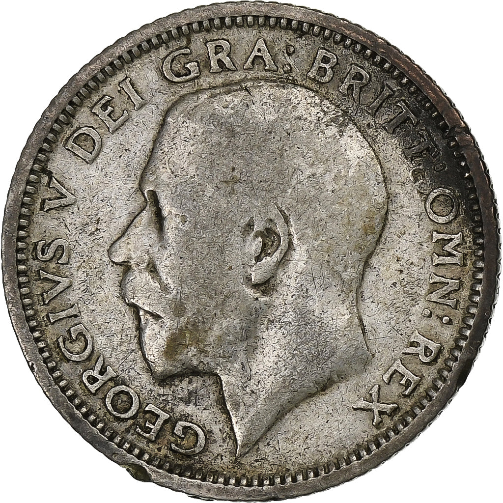 Groot Bretagne, George V, 6 Pence, 1926, Zilver, FR+, KM:828