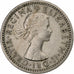 Wielka Brytania, Elizabeth II, 6 Pence, 1955, Miedź-Nikiel, EF(40-45), KM:903
