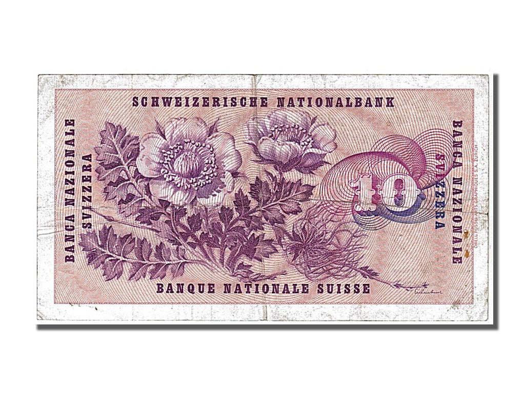 Banknote, Switzerland, 10 Franken, 1964, 1964-04-02, EF(40-45)