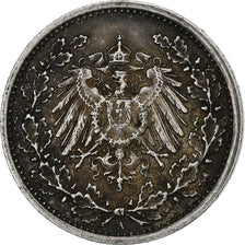 DUITSLAND - KEIZERRIJK, Wilhelm II, 1/2 Mark, 1917, Berlin, Zilver, ZF, KM:17