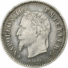 France, Napoleon III, 20 Centimes, 1867, Strasbourg, Silver, EF(40-45)