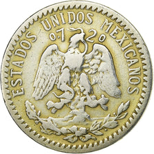 México, 20 Centavos, 1925, Mexico City, Prata, EF(40-45), KM:438
