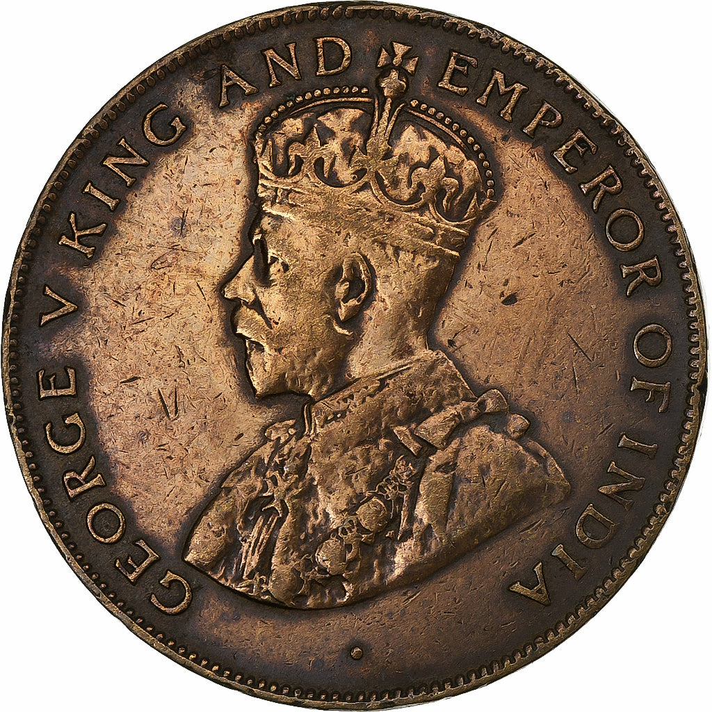 Mauritius, George V, 5 Cents, 1917, Bronze, EF(40-45), KM:14