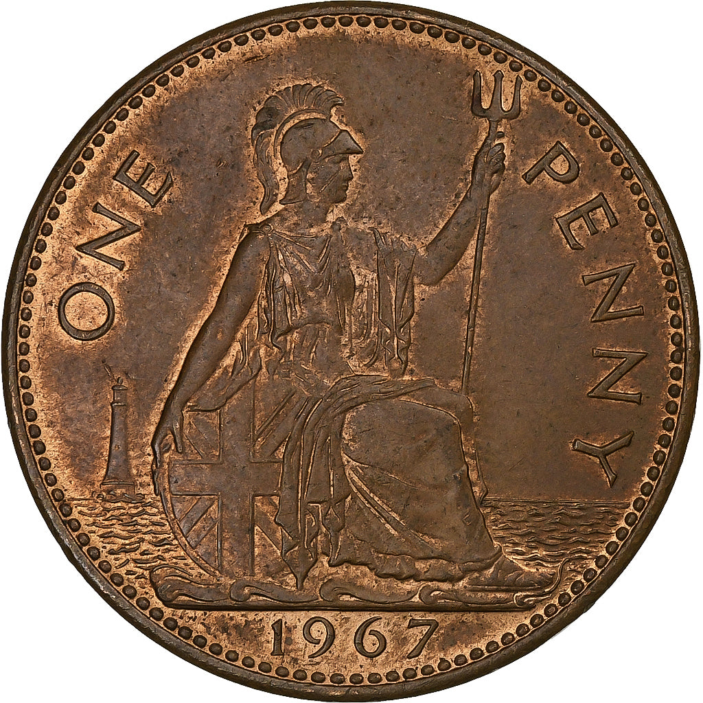 Grande-Bretagne, Elizabeth II, Penny, 1967, Bronze, SUP, KM:897