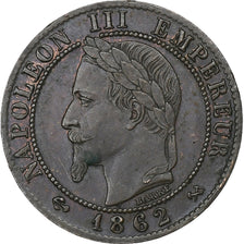 Frankreich, Napoleon III, Centime, 1862, Bordeaux, Bronze, SS, Gadoury:87