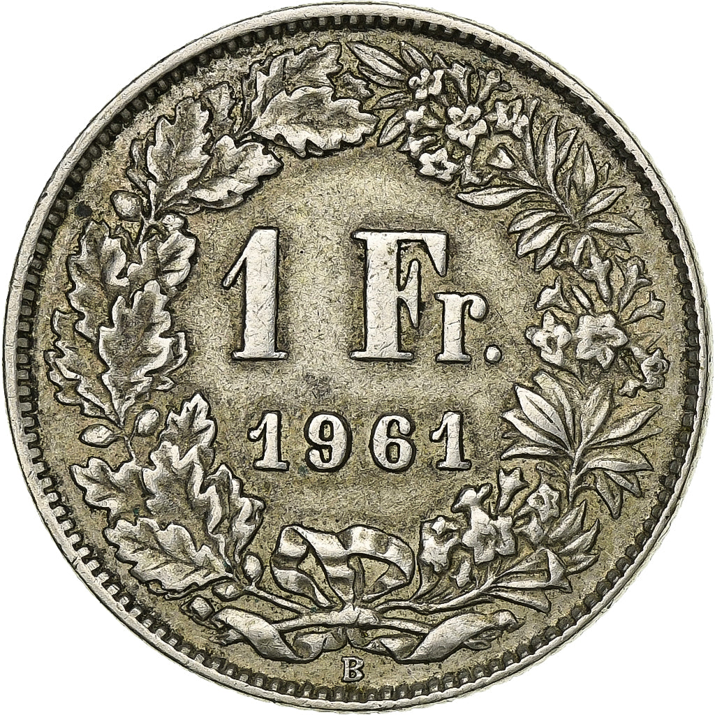 Schweiz, Franc, 1961, Bern, Silber, SS, KM:24