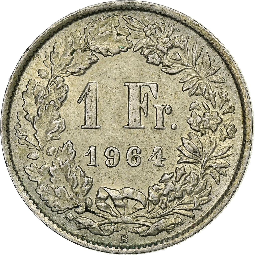 Switzerland, Franc, 1964, Bern, Silver, AU(50-53), KM:24