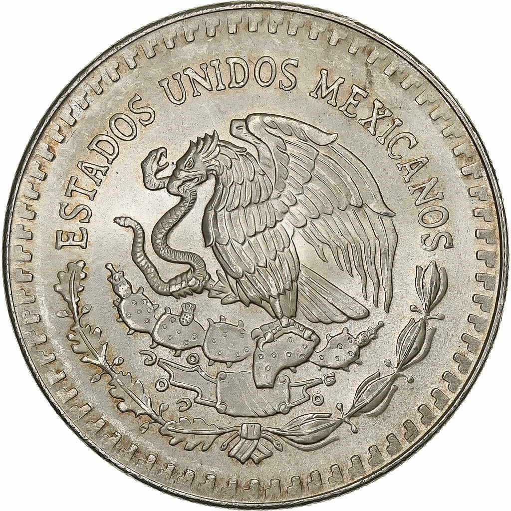 Mexico, Onza, Troy Ounce of Silver, 1991, Mexico City, Silver, AU(55-58)
