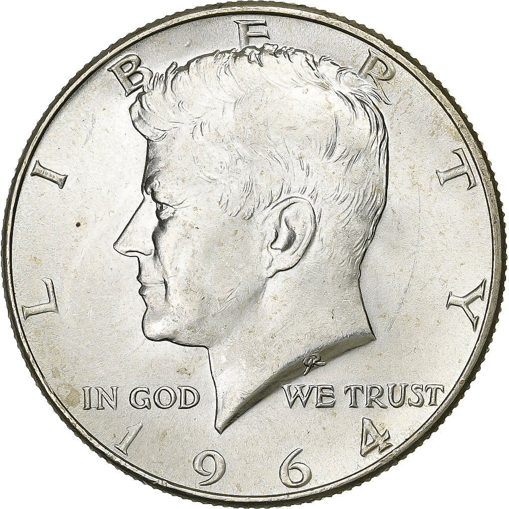 USA, Half Dollar, Kennedy, 1964, U.S. Mint, Srebro, AU(55-58), KM:202