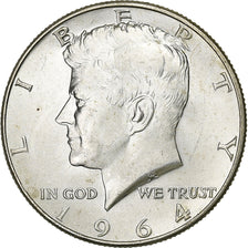 USA, Half Dollar, Kennedy, 1964, U.S. Mint, Srebro, AU(55-58), KM:202