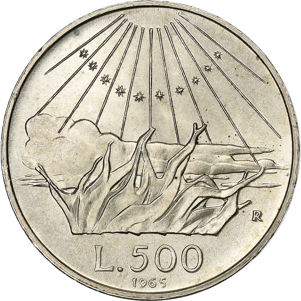 Italy, 500 Lire, 1965, Rome, Silver, AU(55-58), KM:100