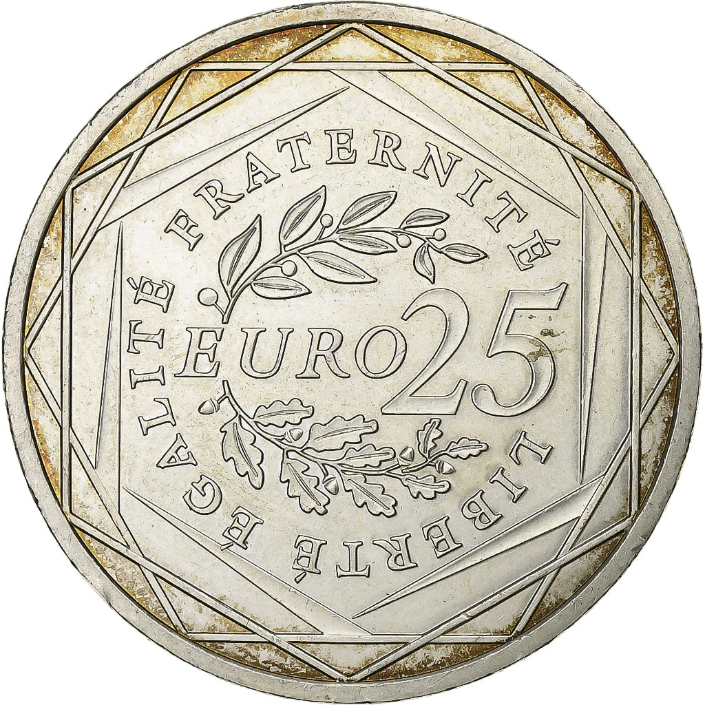 Francja, 25 Euro, Marianne, 2009, Monnaie de Paris, Srebro, AU(50-53)