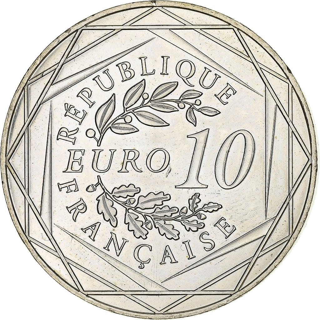 Frankreich, 10 Euro, Coq, 2015, Monnaie de Paris, Silber, VZ+, Gadoury:EU727