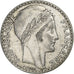 France, 20 Francs, Turin, 1933, Paris, Rameaux courts, Silver, AU(50-53)