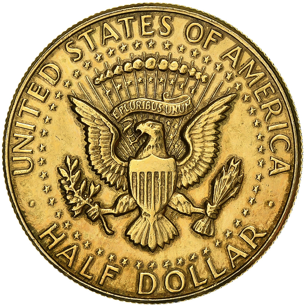United States, Half Dollar, Kennedy, 1967, U.S. Mint, Doré, Silver, AU(55-58)