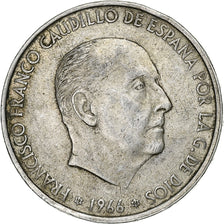 Espagne, Caudillo and regent, 100 Pesetas, 1966 (66), Madrid, Argent, TTB