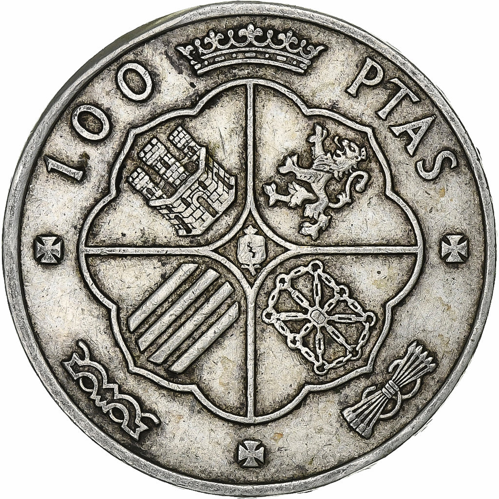 Spain, Caudillo and regent, 100 Pesetas, 1966 (66), Madrid, Silver, EF(40-45)