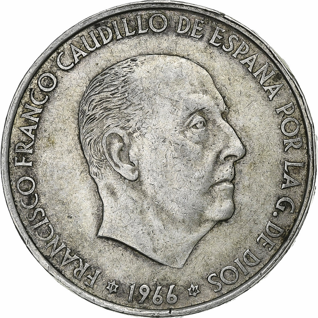 Spain, Caudillo and regent, 100 Pesetas, 1966 (66), Madrid, Silver, EF(40-45)