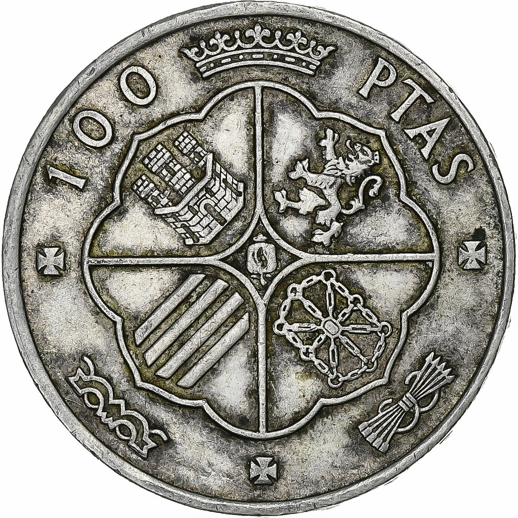 Spain, Caudillo and regent, 100 Pesetas, 1966 (66), Madrid, Silver, EF(40-45)