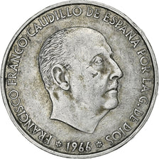 Spagna, Caudillo and regent, 100 Pesetas, 1966 (66), Madrid, Argento, BB, KM:797
