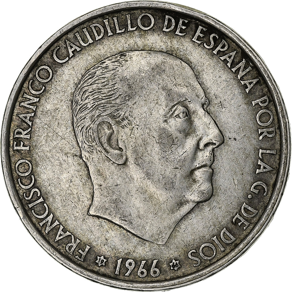 Spain, Caudillo and regent, 100 Pesetas, 1966 (66), Madrid, Silver, EF(40-45)