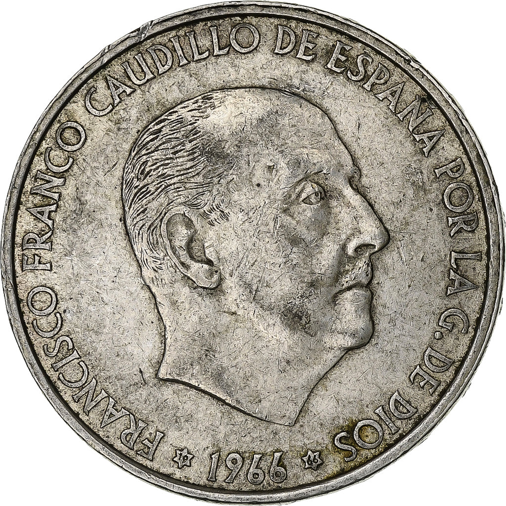 Spanien, Caudillo and regent, 100 Pesetas, 1966 (66), Madrid, Silber, SS, KM:797