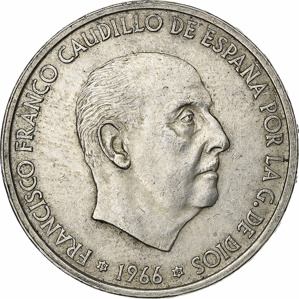 Spanien, Caudillo and regent, 100 Pesetas, 1966 (68), Madrid, Silber, SS+