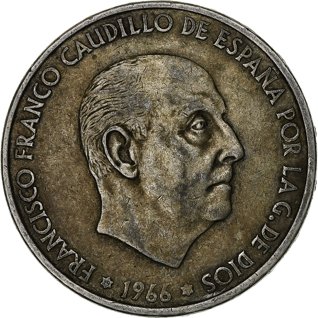 Spain, Caudillo and regent, 100 Pesetas, 1966 (68), Madrid, Silver, EF(40-45)