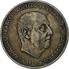 Spain, Caudillo and regent, 100 Pesetas, 1966 (68), Madrid, Silver, EF(40-45)
