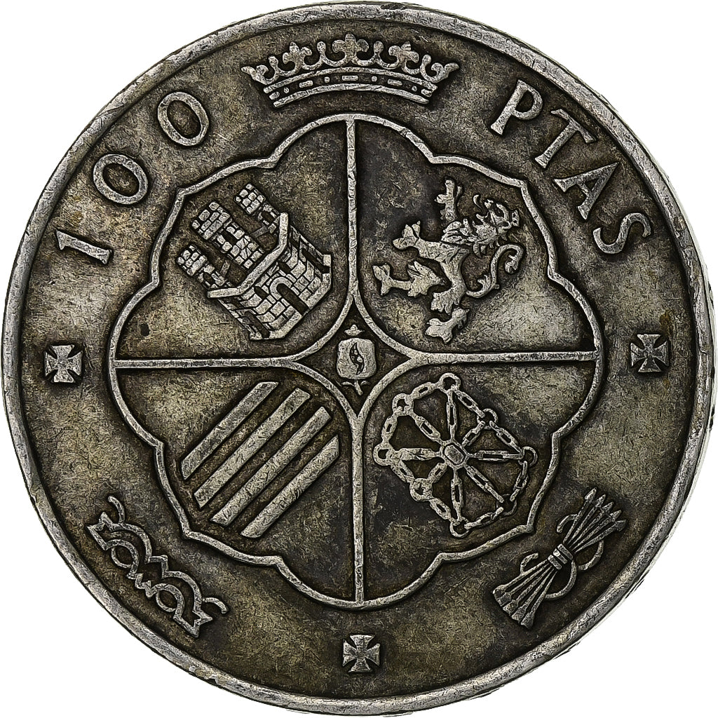 Spain, Caudillo and regent, 100 Pesetas, 1966 (68), Madrid, Silver, EF(40-45)