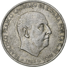 Espagne, Caudillo and regent, 100 Pesetas, 1966 (68), Madrid, Argent, TTB