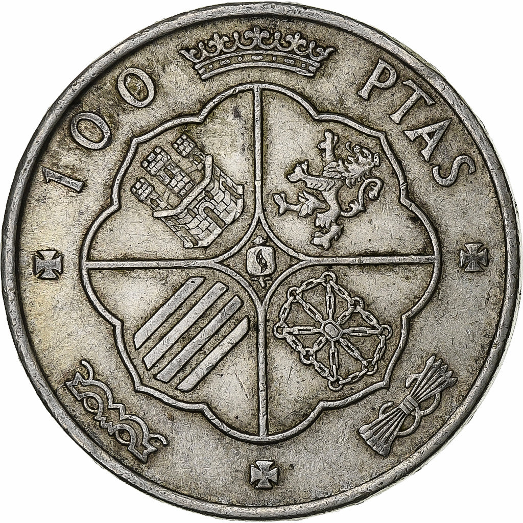 Spain, Caudillo and regent, 100 Pesetas, 1966 (68), Madrid, Silver, EF(40-45)