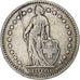 Suiza, 2 Francs, 1920, Bern, Plata, MBC, KM:21