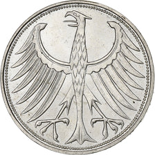 GERMANIA - REPUBBLICA FEDERALE, 5 Mark, 1967, Hambourg, Argento, BB+, KM:112.1