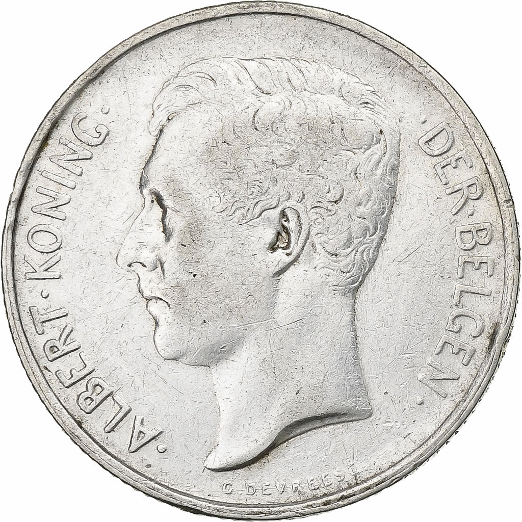 Belgio, Albert I, 2 Francs, 2 Frank, 1911, Argento, BB, KM:75