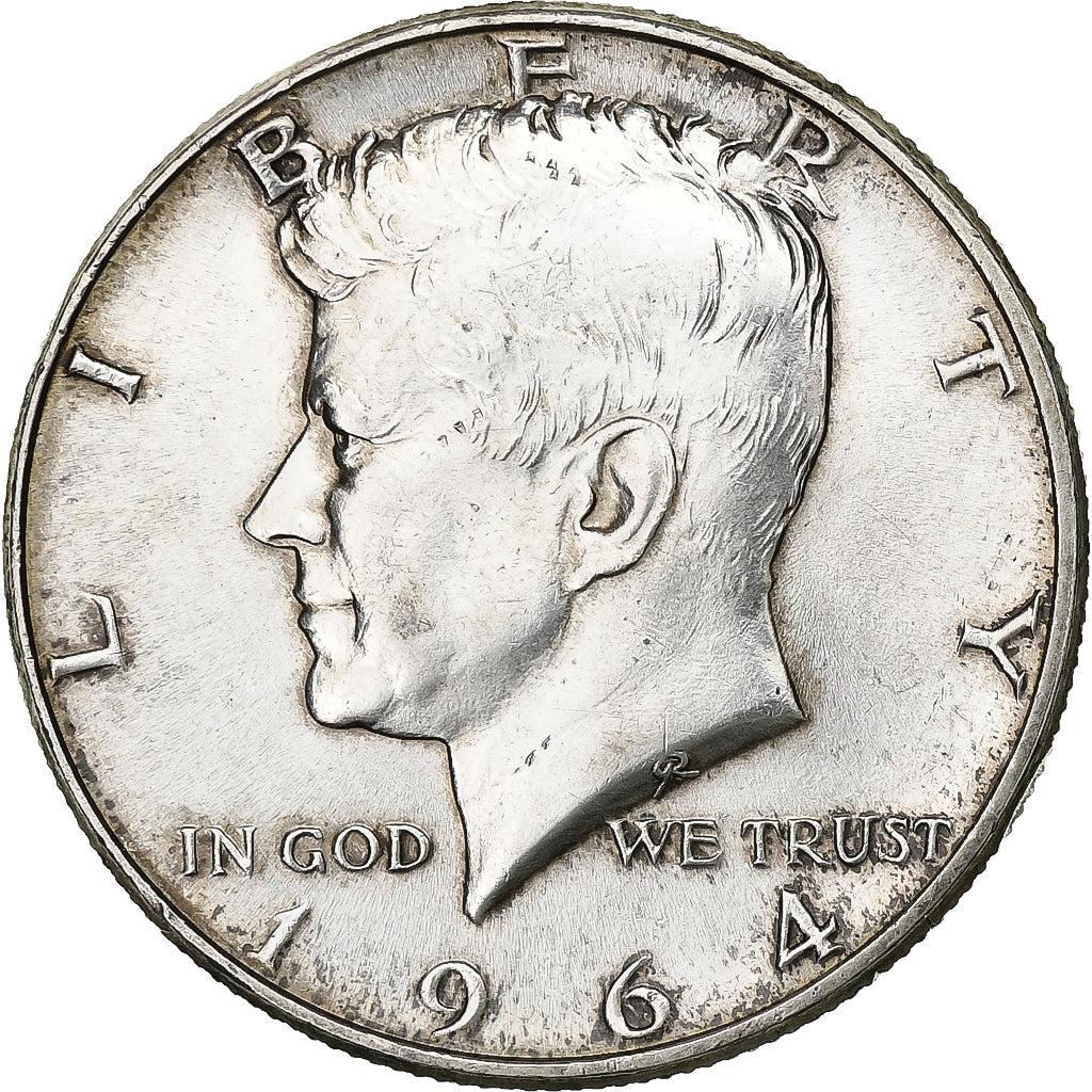 United States, Half Dollar, Kennedy, 1964, U.S. Mint, Silver, AU(50-53), KM:202