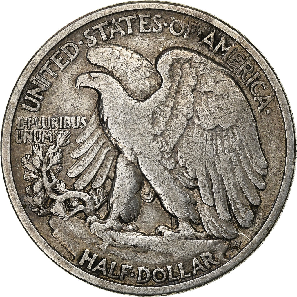 Stati Uniti, Half Dollar, Walking Liberty, 1938, U.S. Mint, Argento, BB, KM:142