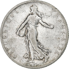 França, 2 Francs, Semeuse, 1905, Paris, Prata, VF(30-35), Gadoury:532, KM:845.1