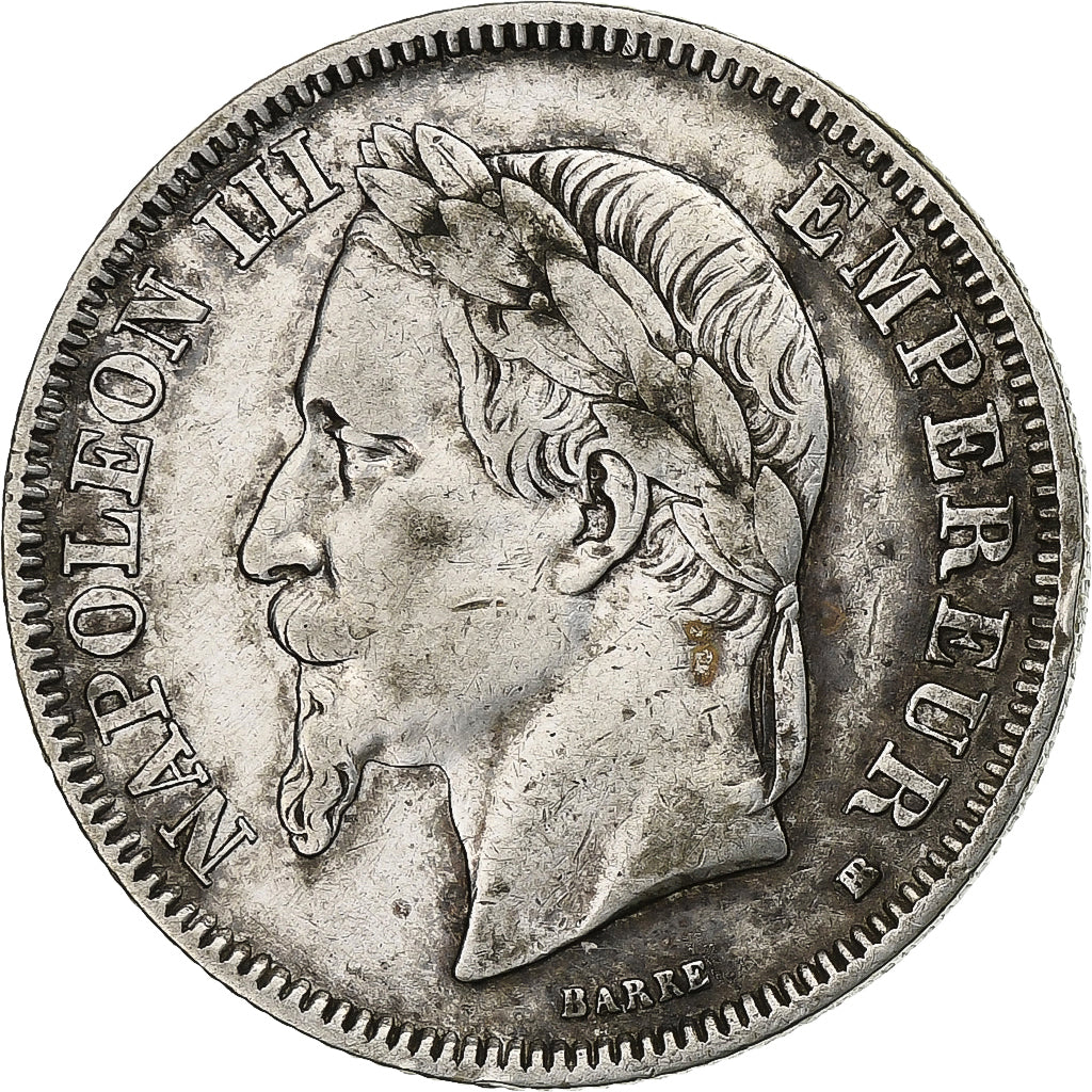 Frankreich, Napoleon III, 2 Francs, 1868, Strasbourg, Silber, S+, Gadoury:527